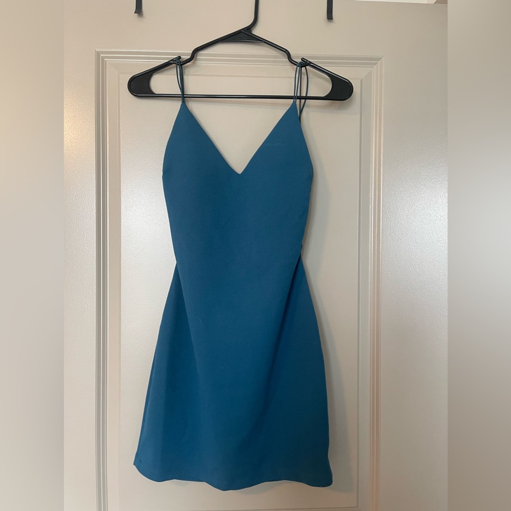 Turquoise/blue mini dress